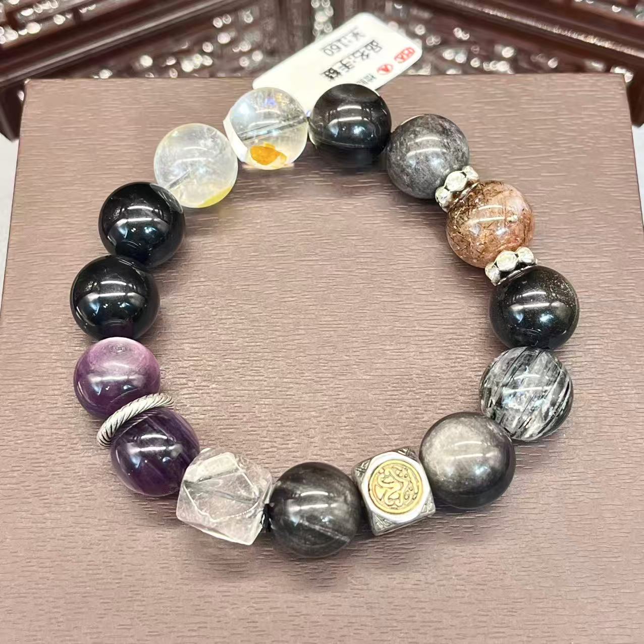 Natural mix material bracelet