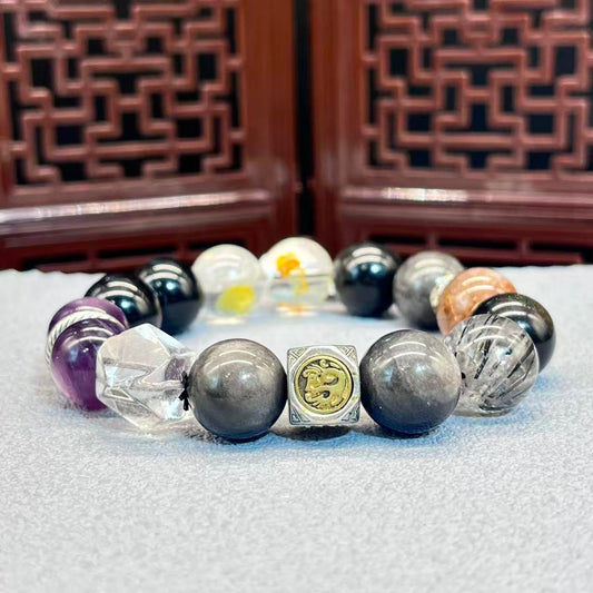 Natural mix material bracelet