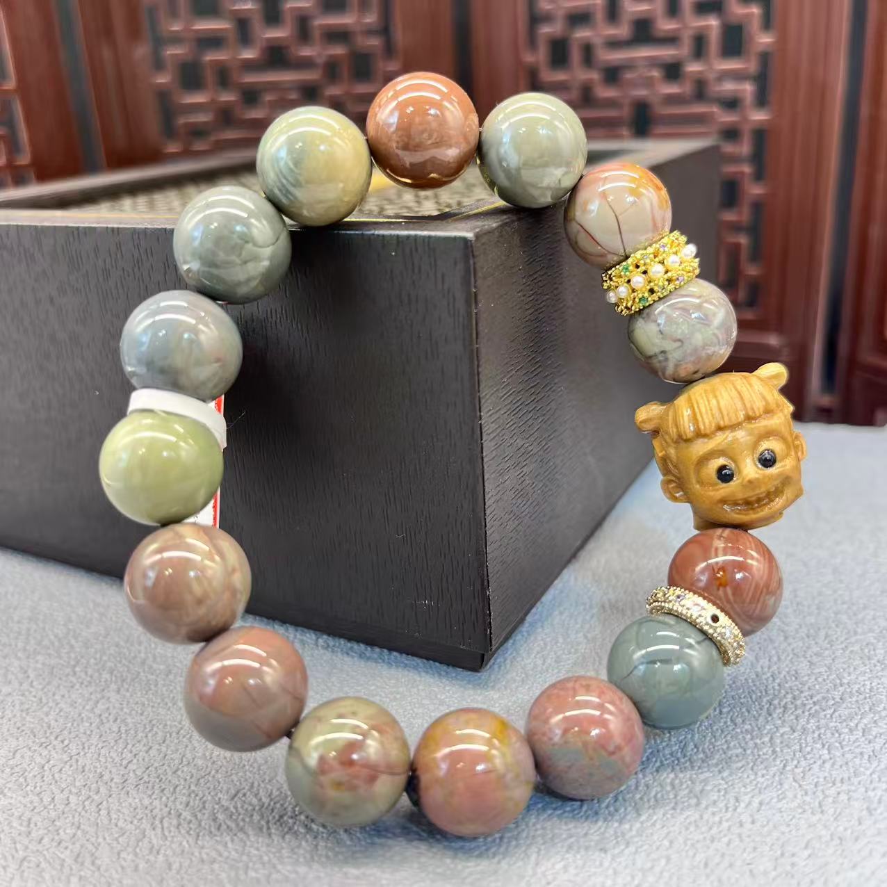 Natural agate bracelet