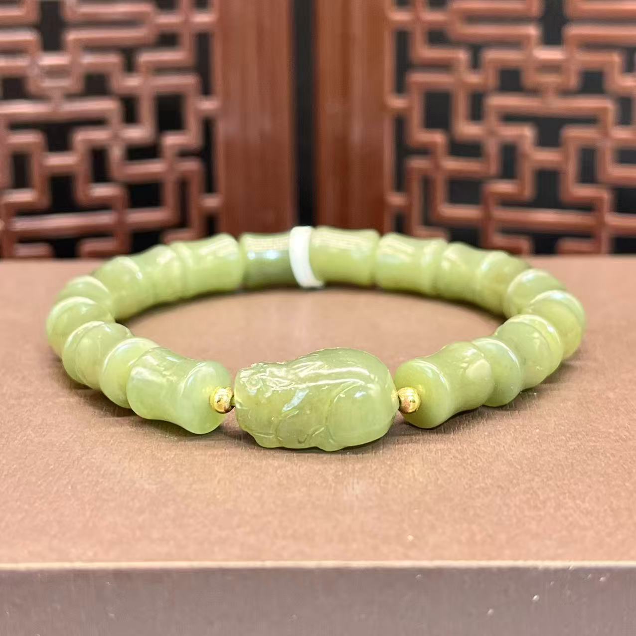 Natural hetian jade bracelet