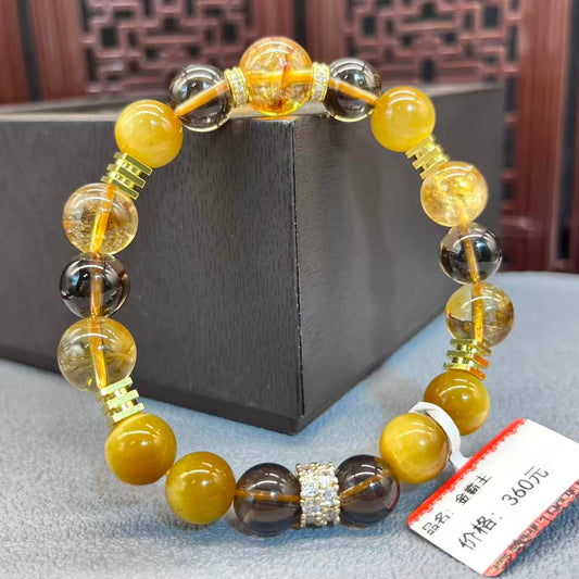 Natural crystal design bracelet