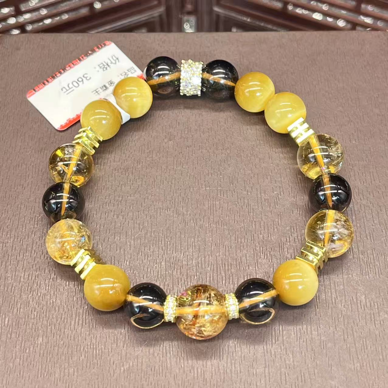 Natural crystal design bracelet