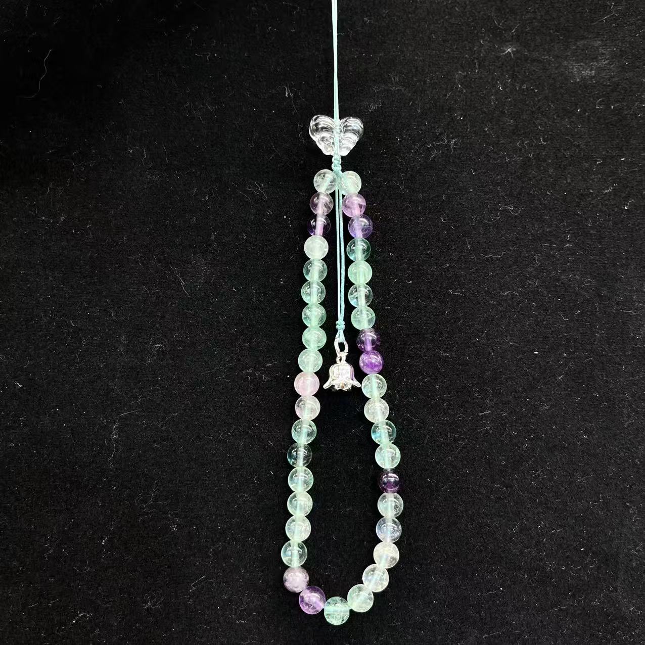 Natural crystal mobile phone chain