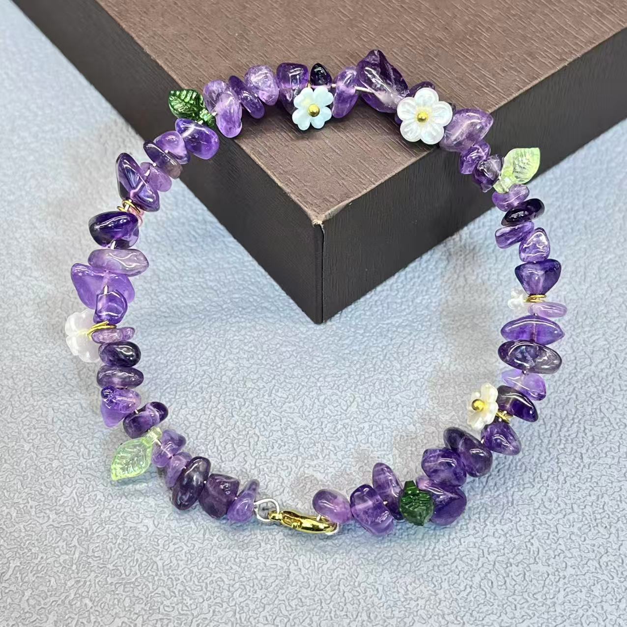 Natural amethyst bracelet