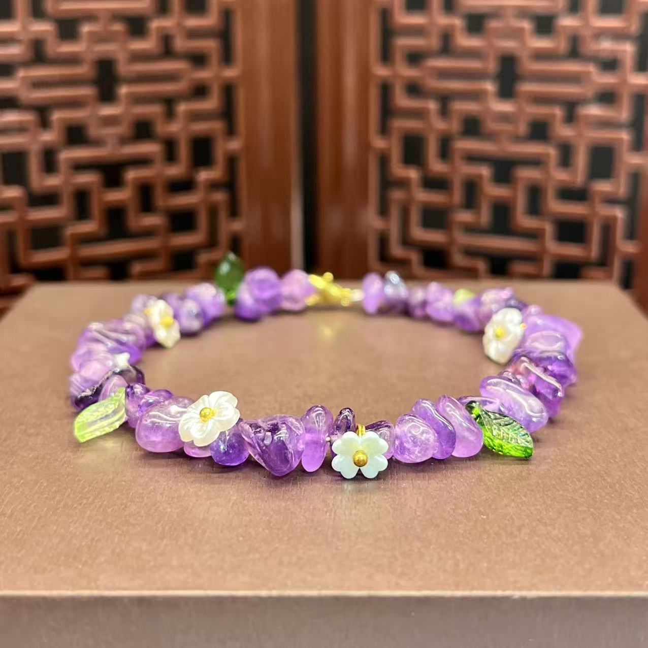 Natural amethyst bracelet