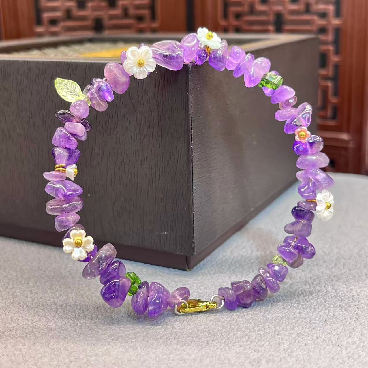 Natural amethyst bracelet