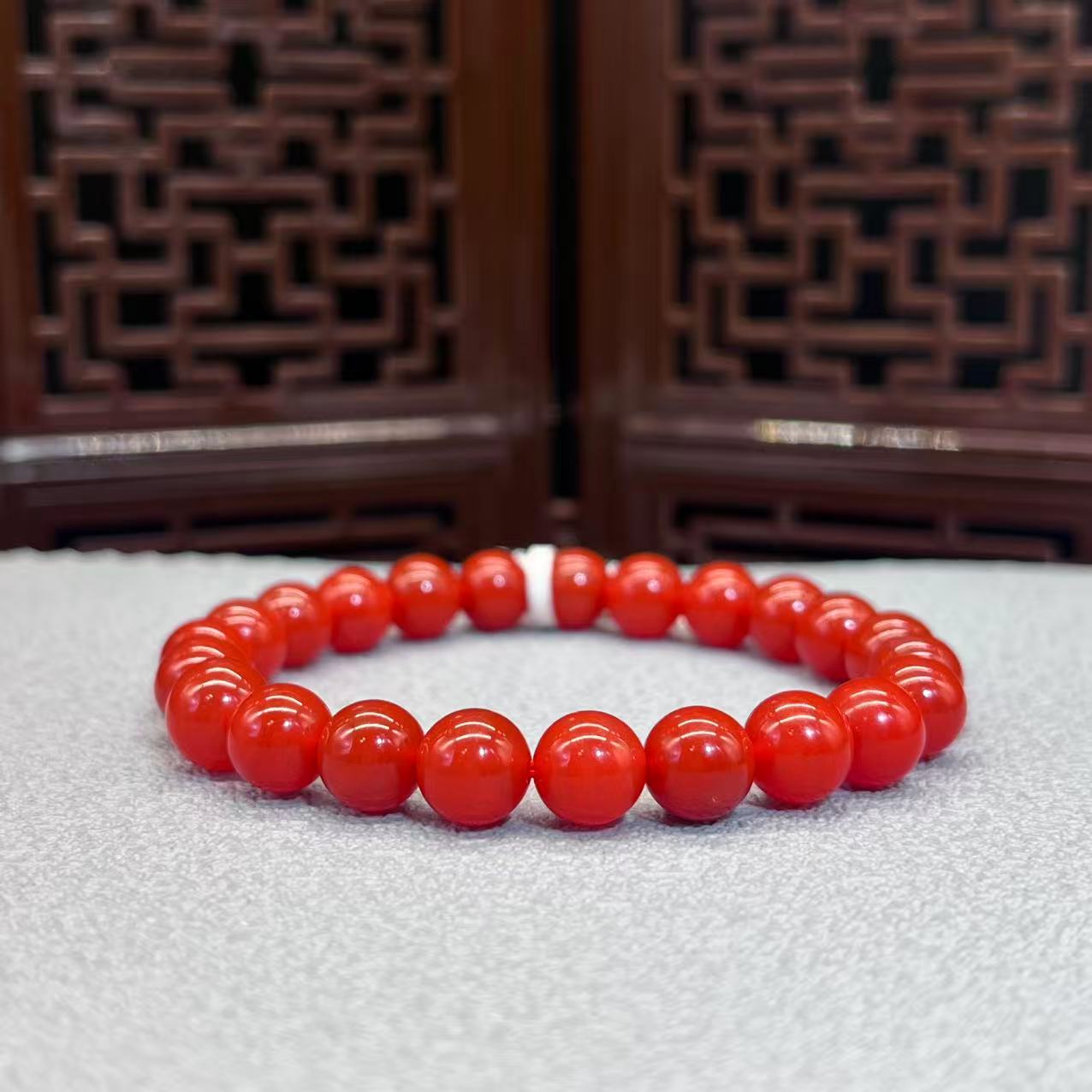 Natural red agate bracelet