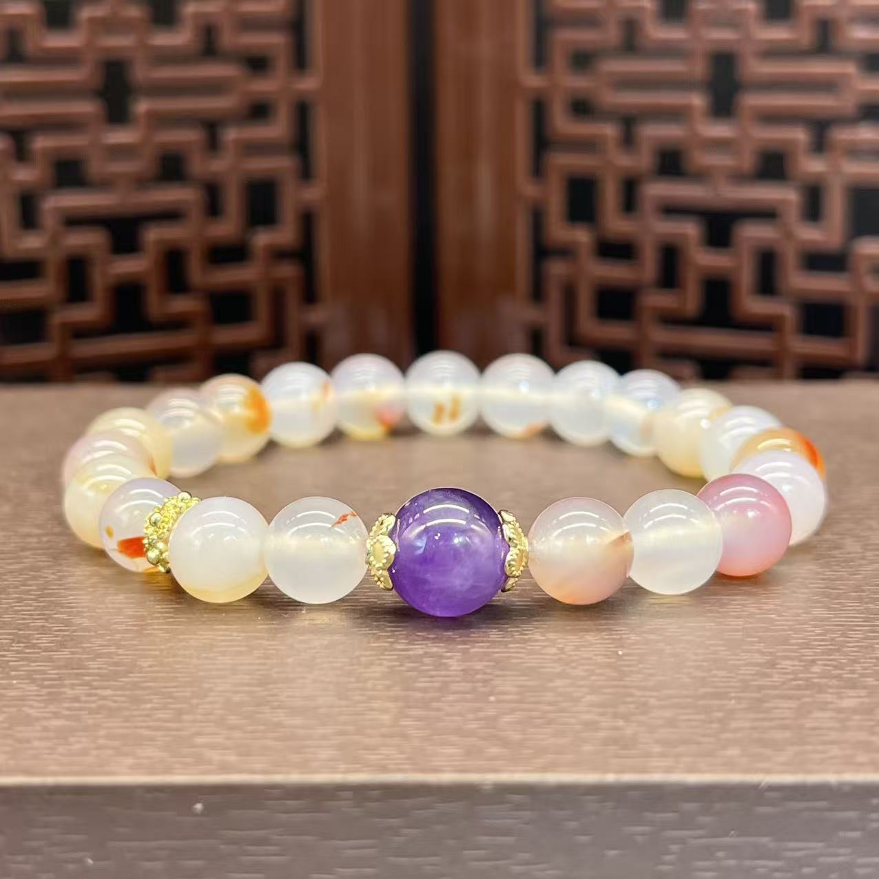 Natural agate bracelet