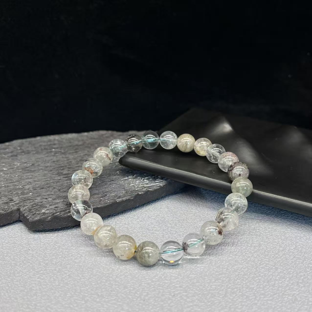 Natural garden quartz crystal bracelet