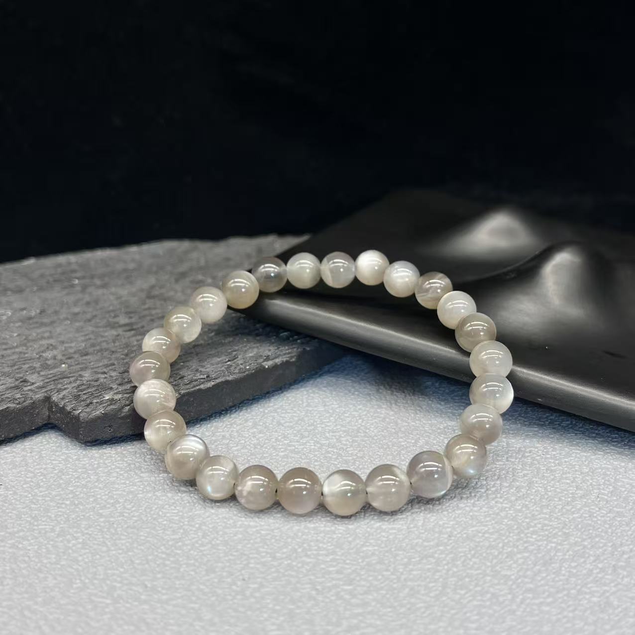 Natural Black bone crystal bracelet