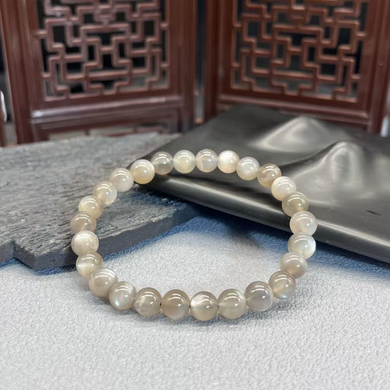 Natural Black bone crystal bracelet