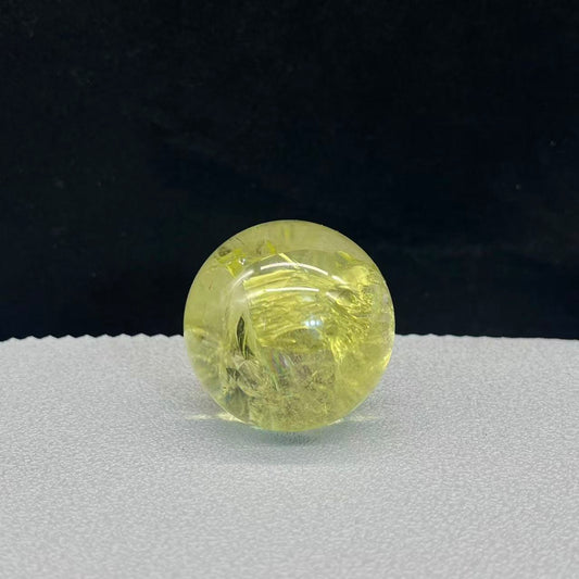 Natural citrine sphere