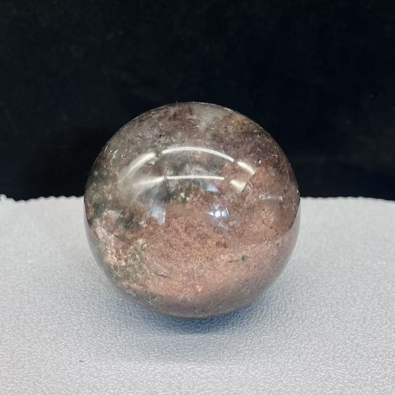 Natural garden quartz crystal sphere