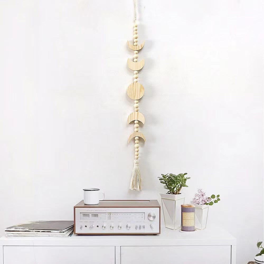 Moon wood ornaments