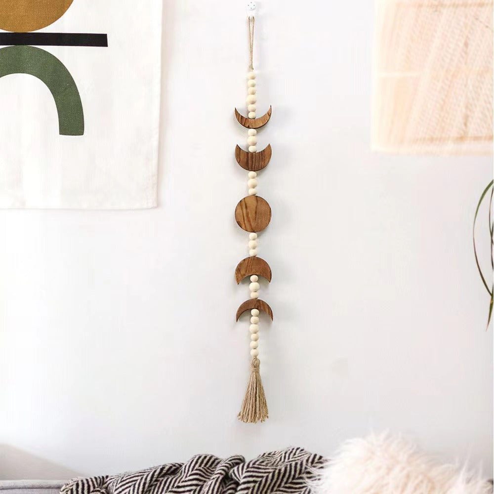 Moon wood ornaments