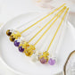 Natural crystal sphere hairpin