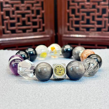 Natural mix material bracelet