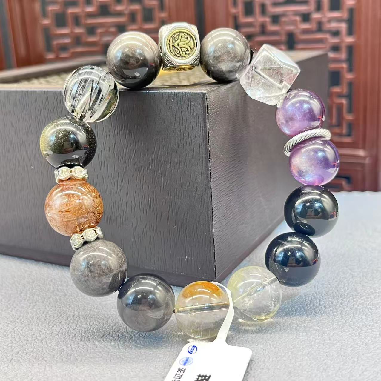 Natural mix material bracelet