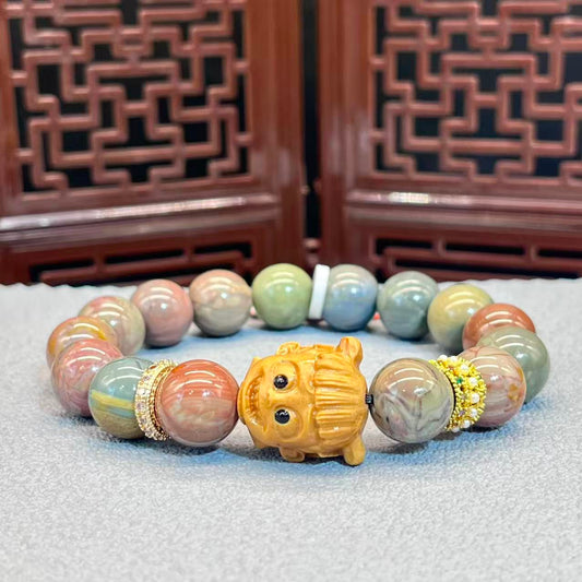 Natural agate bracelet