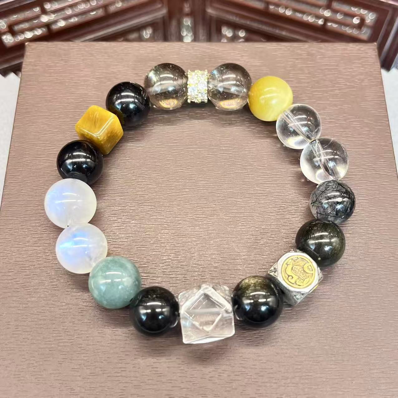 Natural mix material bracelet