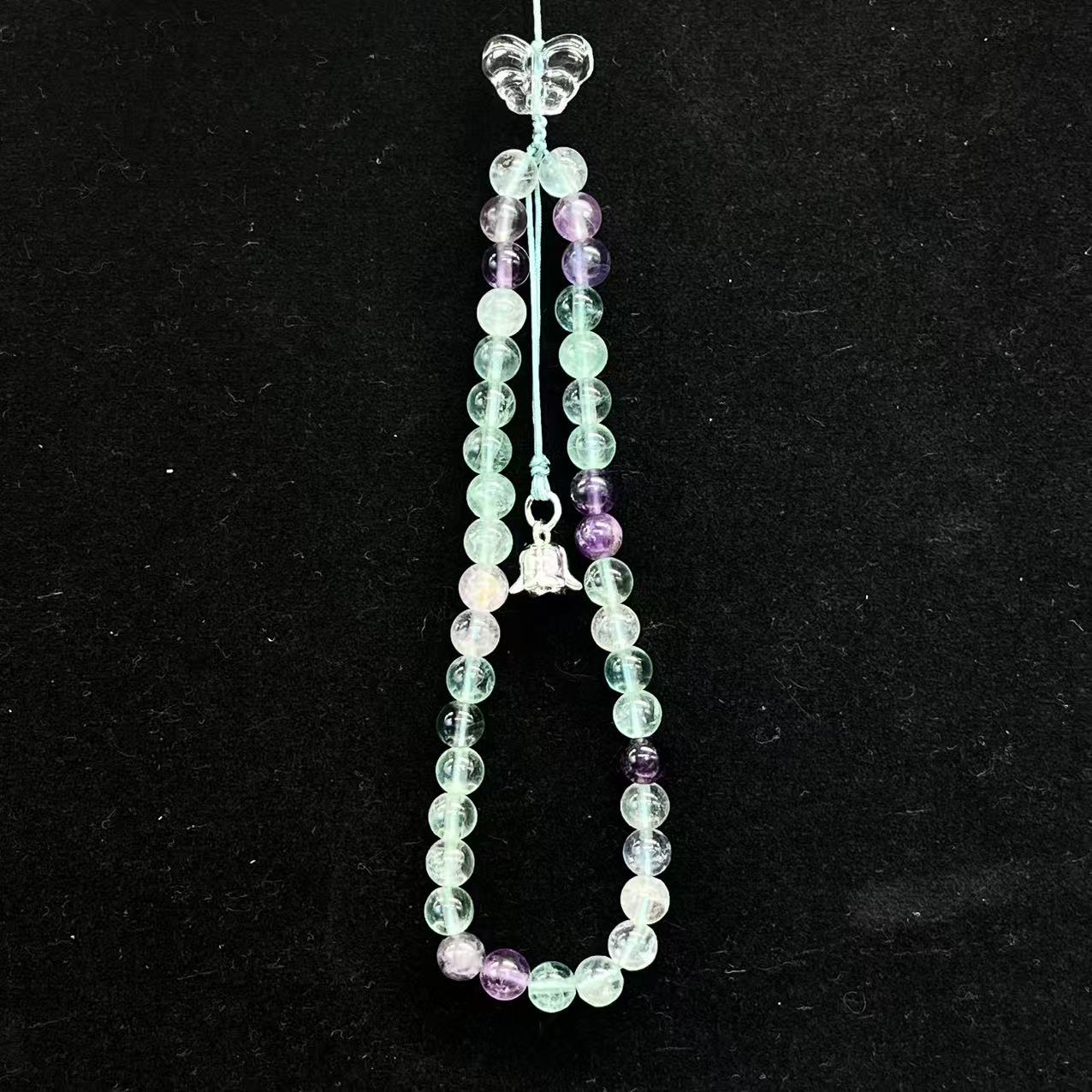 Natural crystal mobile phone chain