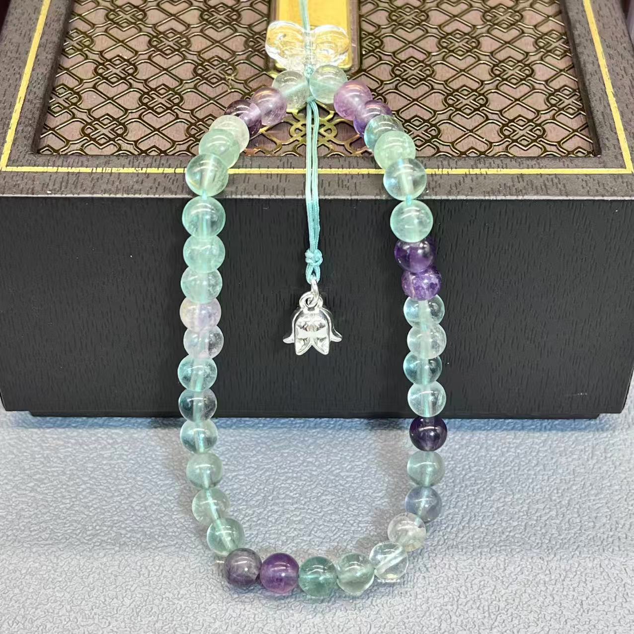 Natural crystal mobile phone chain