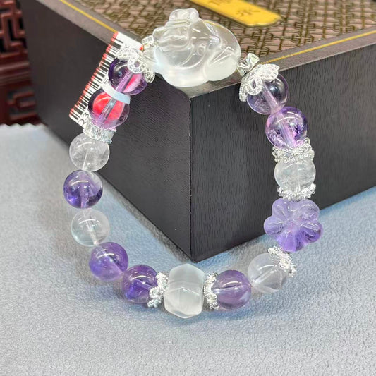 Natural crystal design bracelet