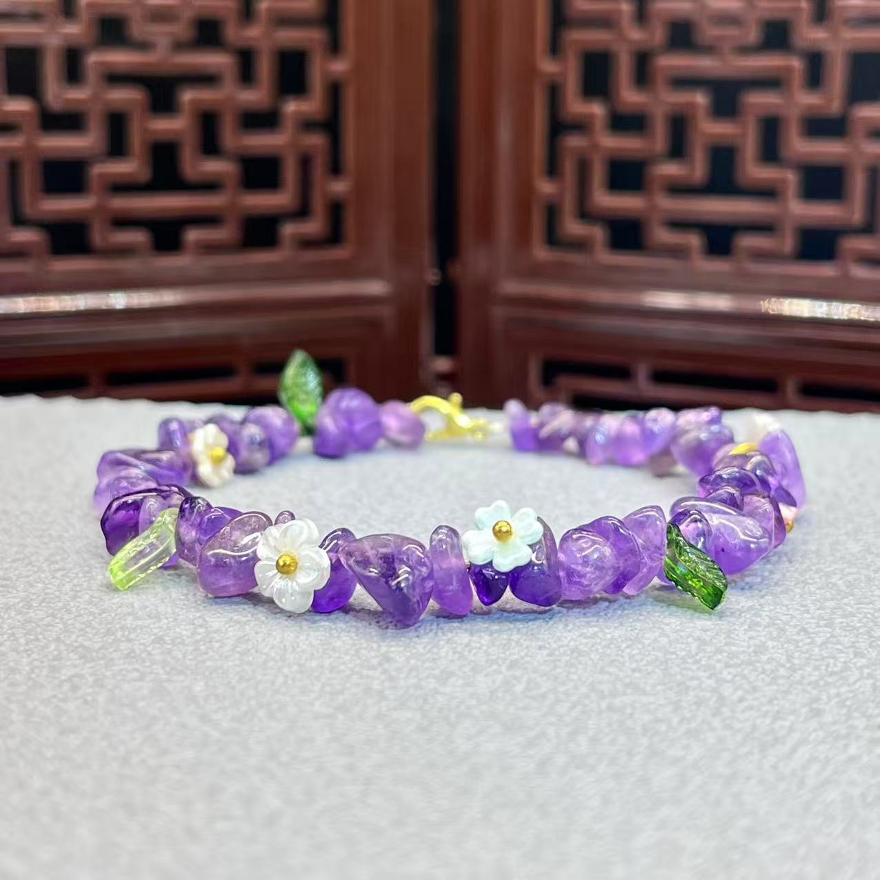 Natural amethyst bracelet