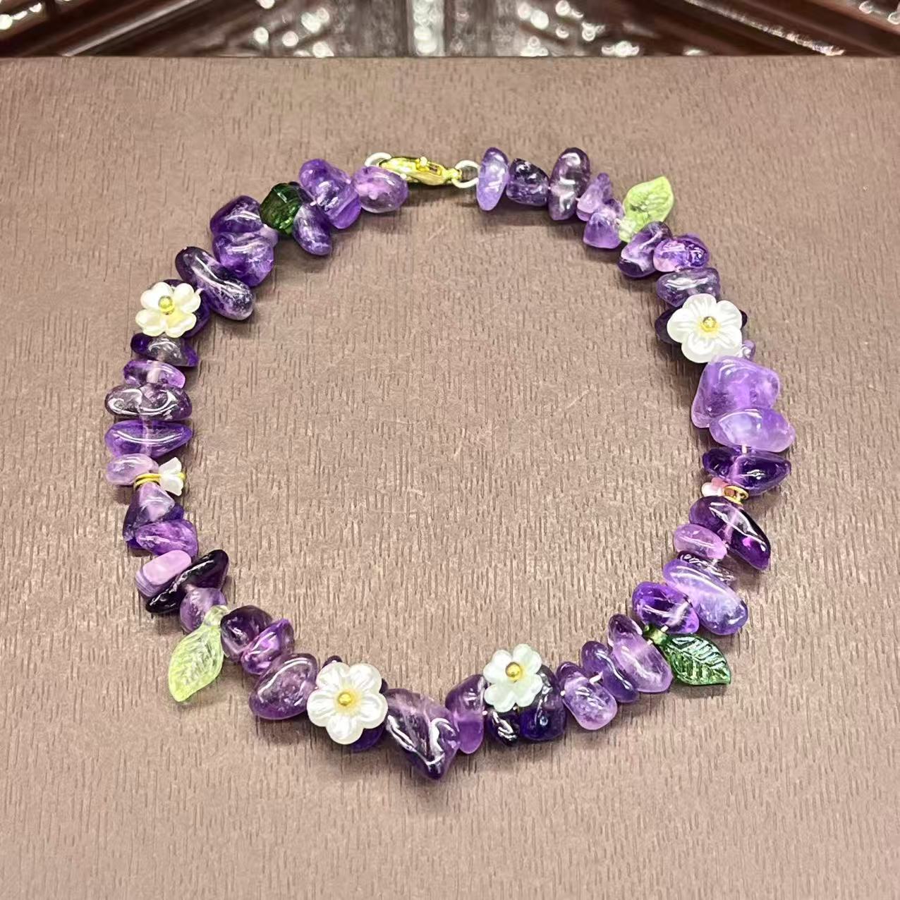 Natural amethyst bracelet