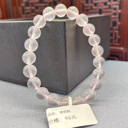 Natural pink crystal bracelet