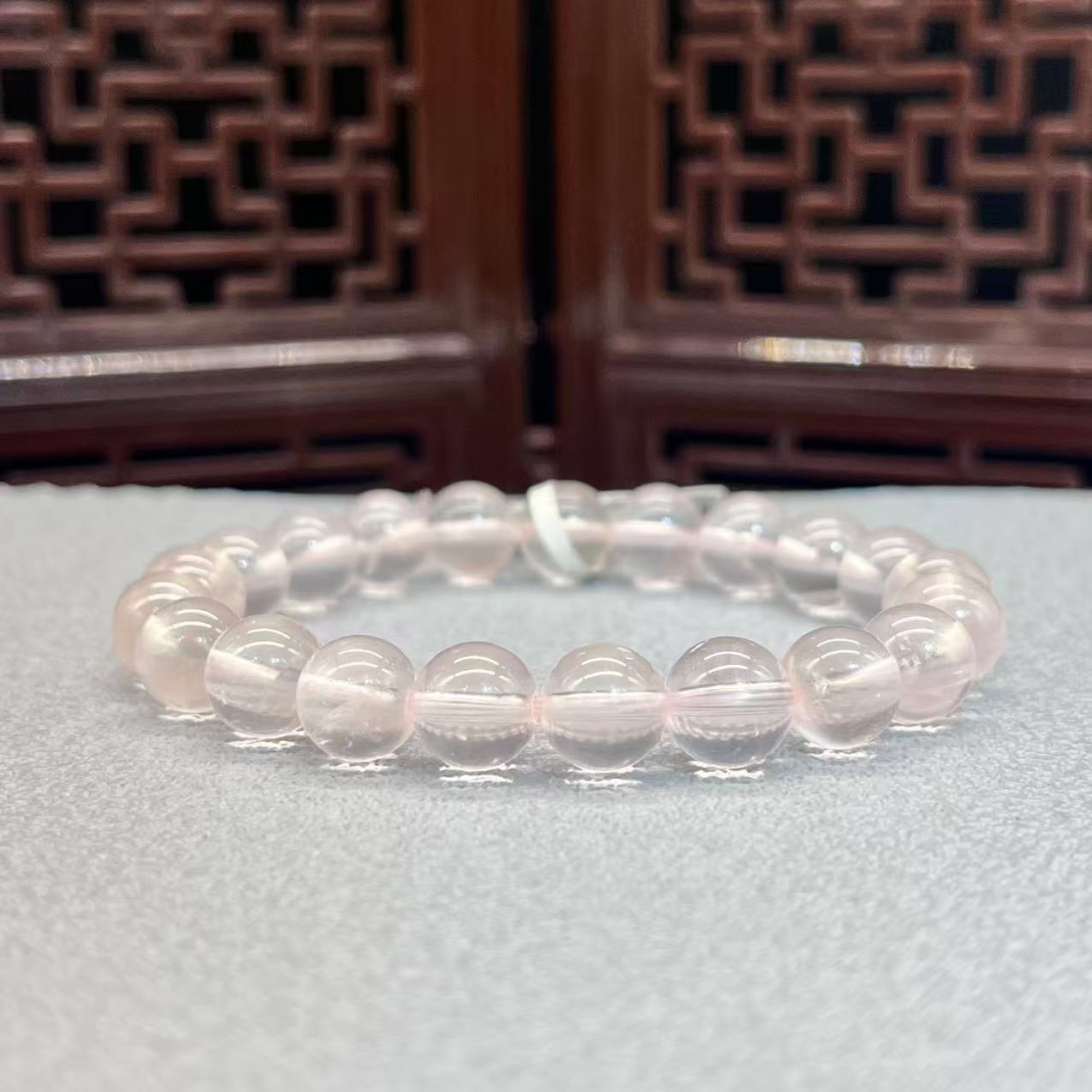 Natural pink crystal bracelet