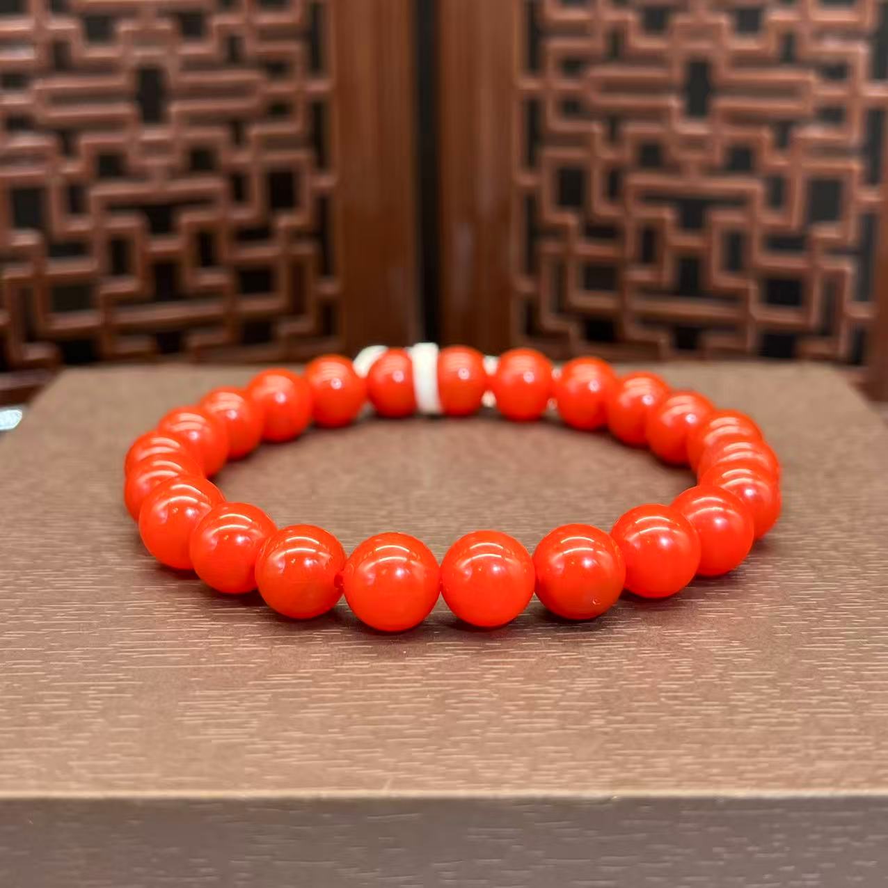 Natural red agate bracelet