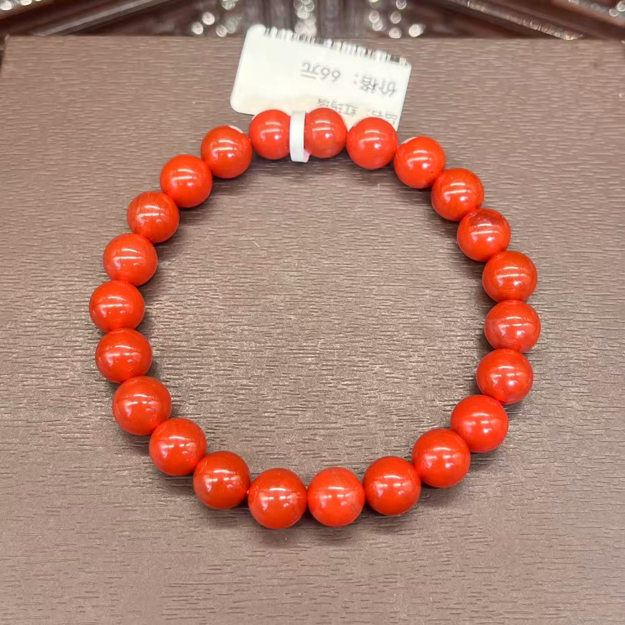 Natural red agate bracelet