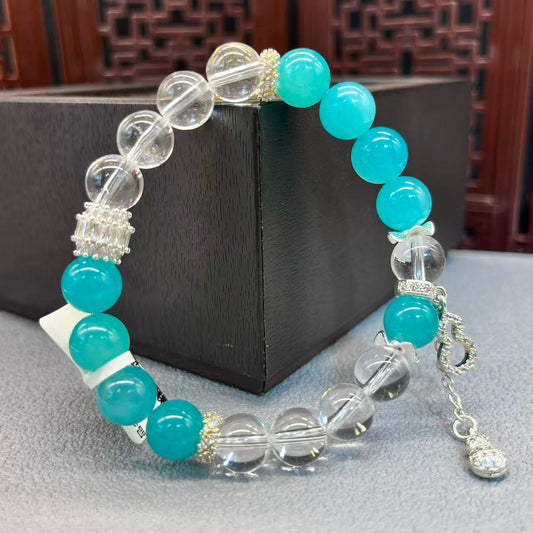 Natural crystal design bracelet