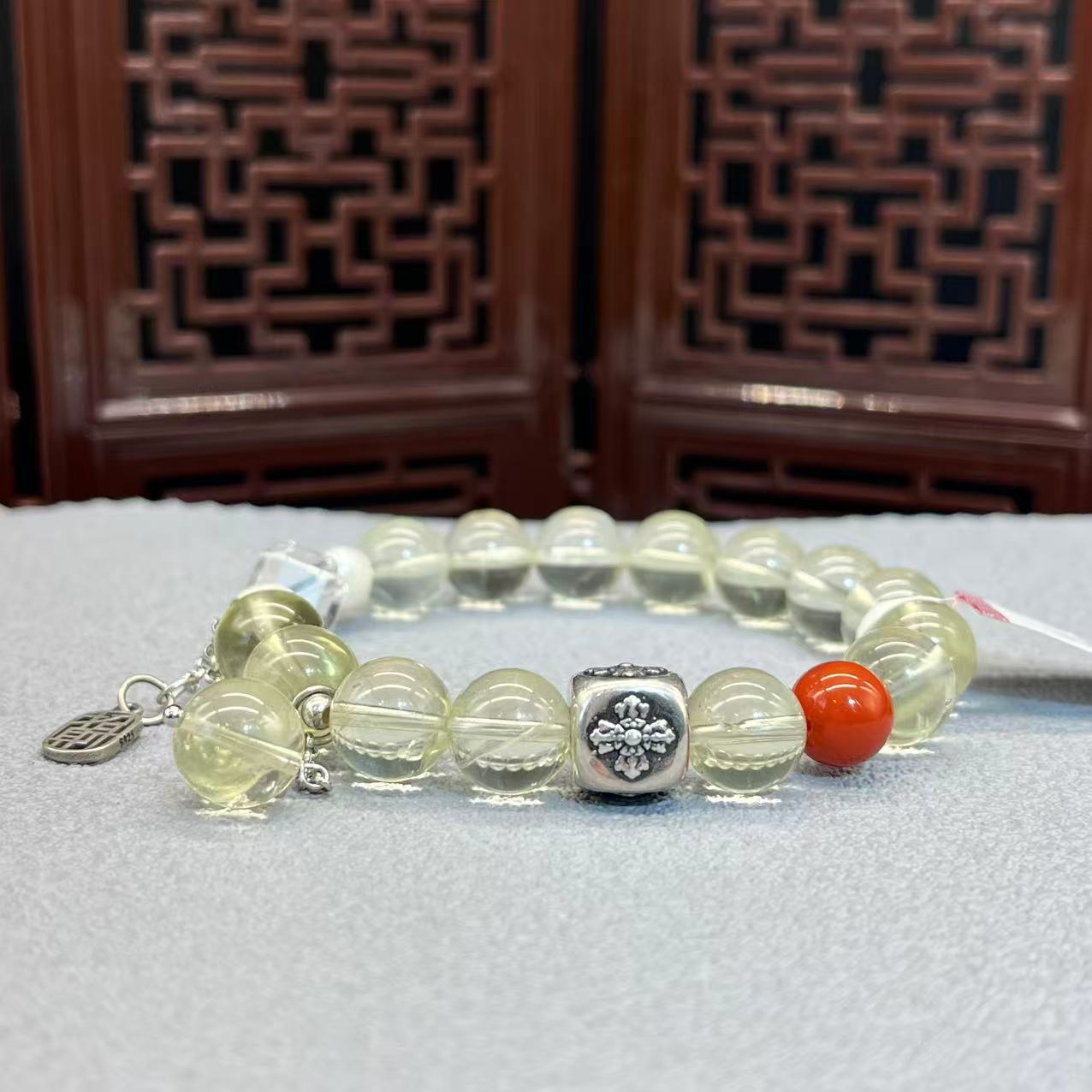 Natural citrine design bracelet