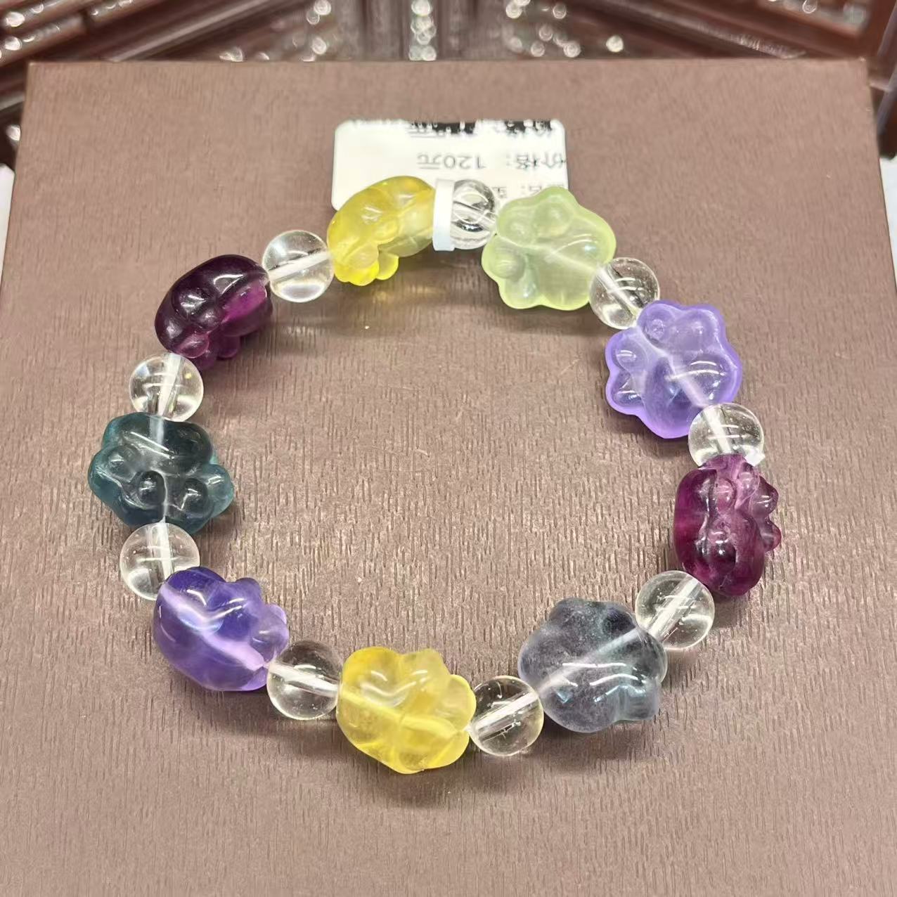 Natural fluorite design bracelet