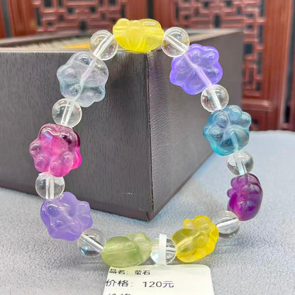 Natural fluorite design bracelet