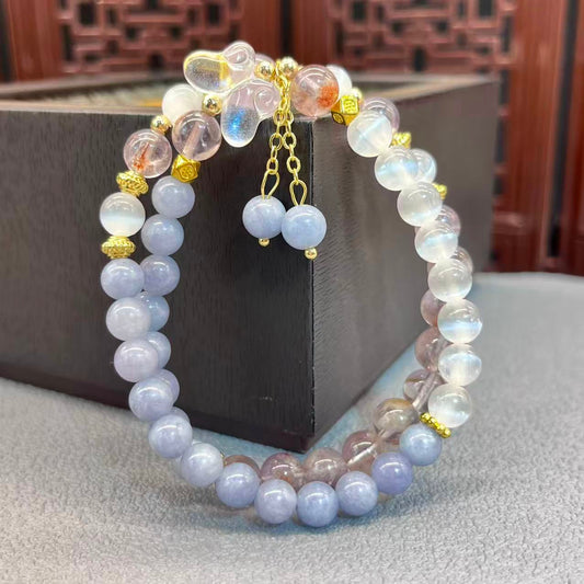 Natural crystal design bracelet
