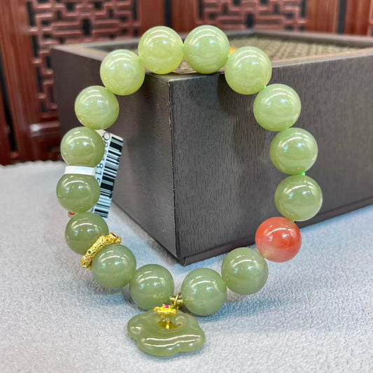 Natural hetian jade bracelet