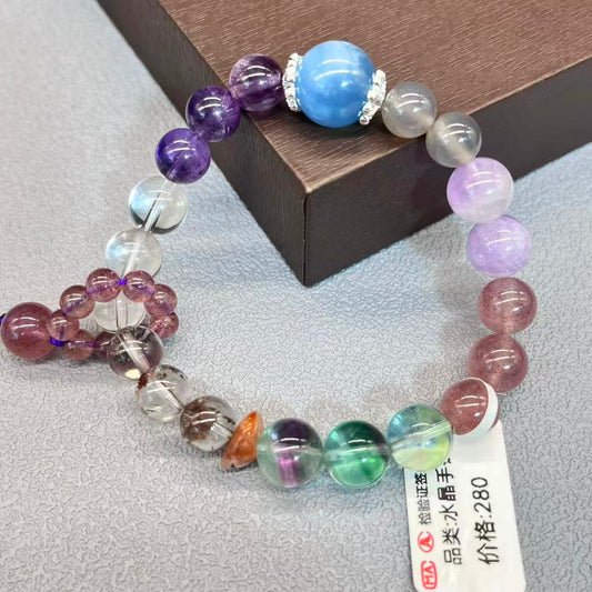Natural crystal design bracelet