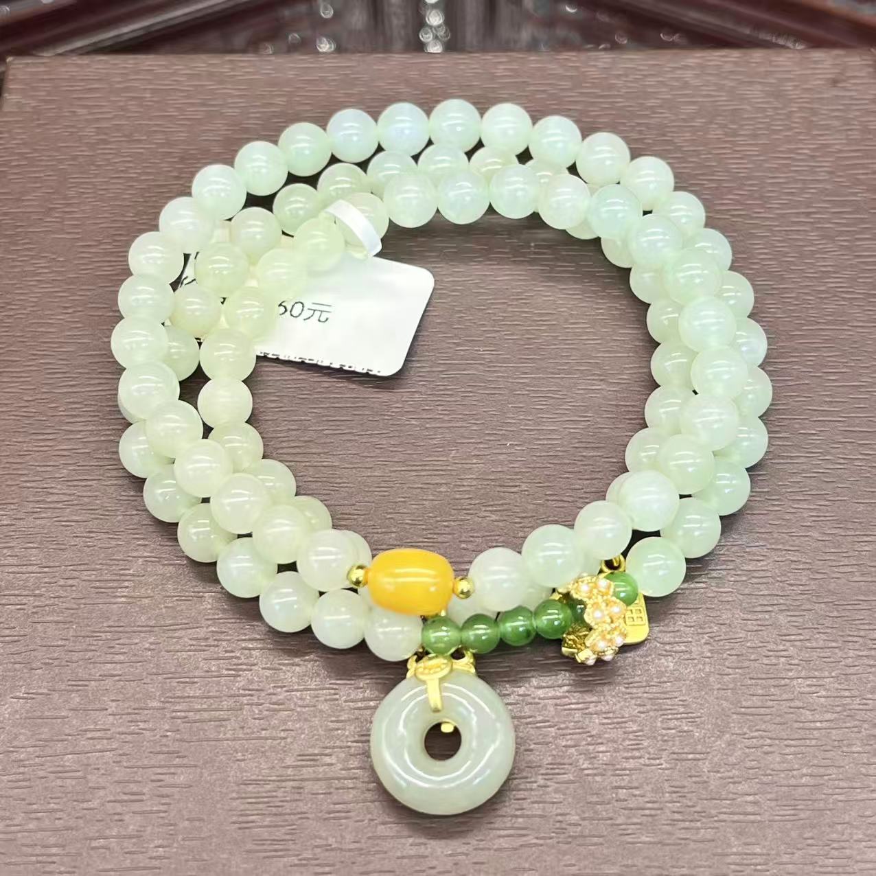 Natural hetian jade design bracelet