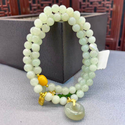 Natural hetian jade design bracelet