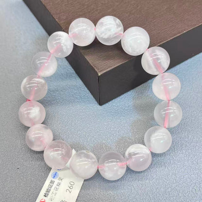 Natural pink crystal bracelet