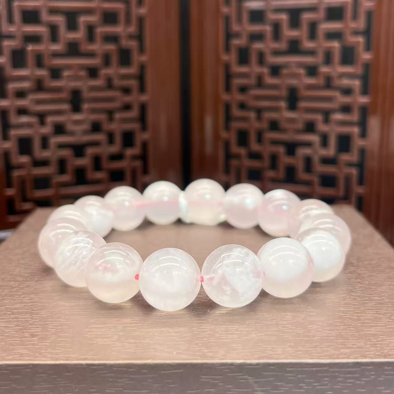 Natural pink crystal bracelet