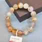 Natural cherry blossom agate bracelet