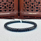 Natural black agate bracelet