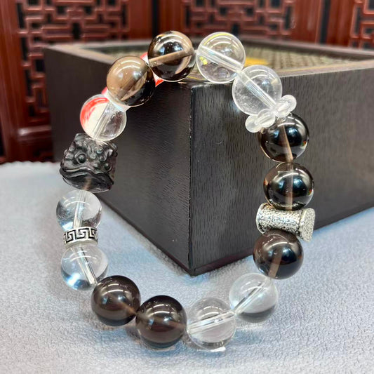 Natural crystal design bracelet