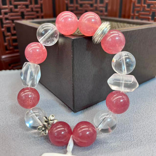 Natural crystal design bracelet