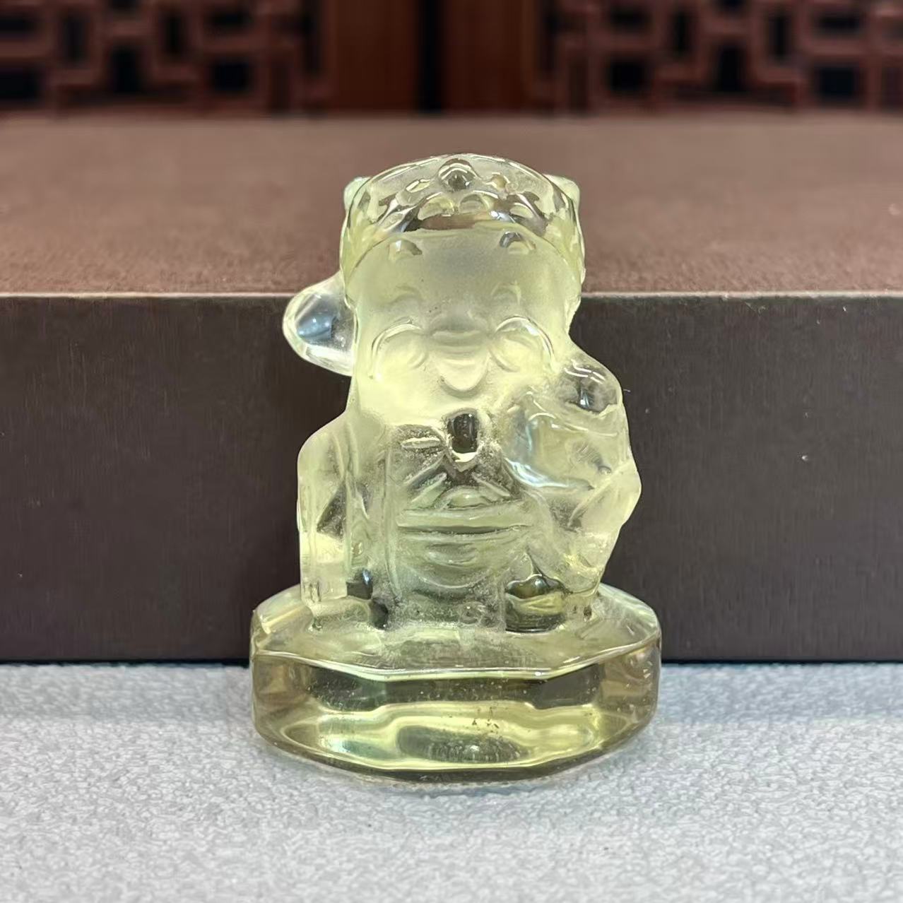 Natural citrine god of wealth ornaments