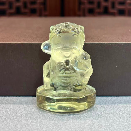 Natural citrine god of wealth ornaments